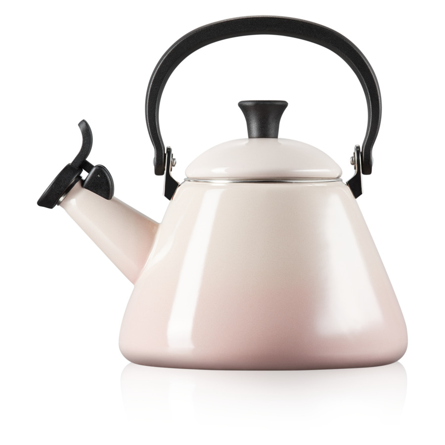 Чайник наплитный со свистком Le Creuset Kone 1,6л, сталь, розовый (Shell Pink) чайник наплитный со свистком le creuset 1 6 л сталь нержавеющая дымчато серый