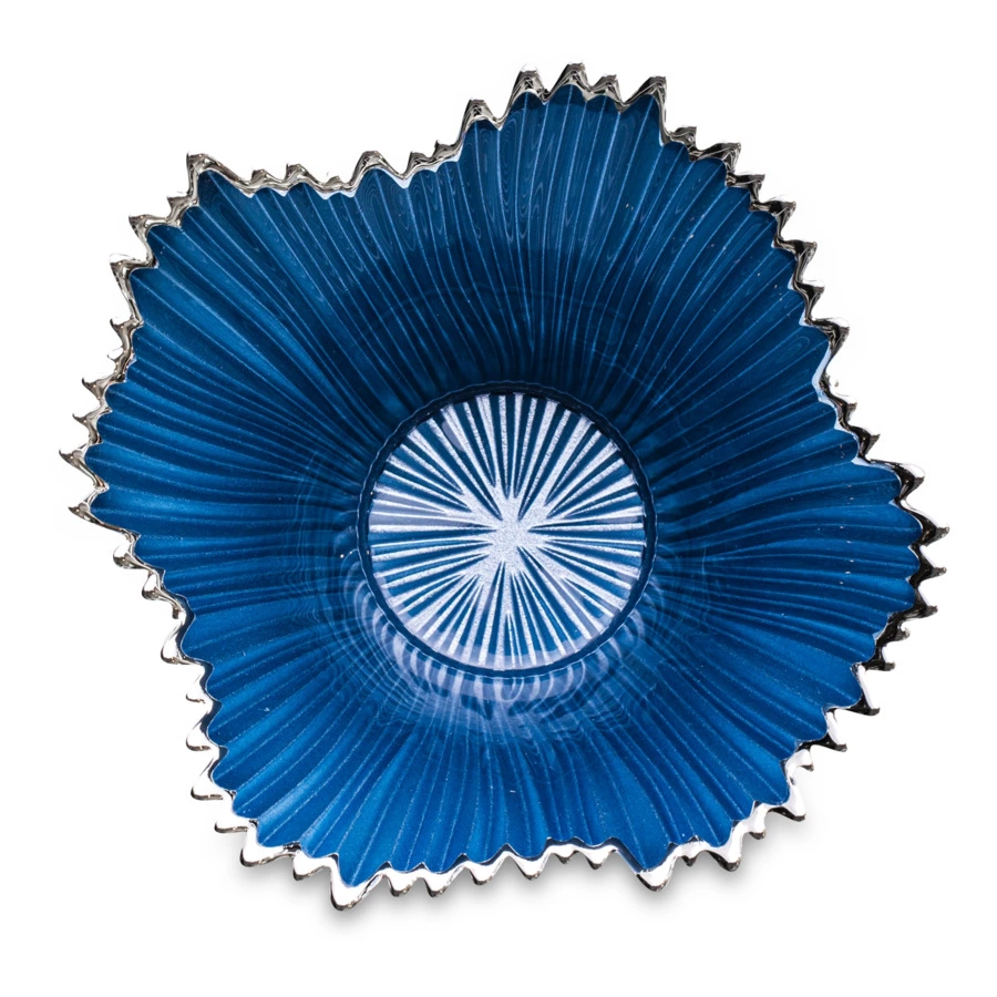 Чаша стеклянная  Argenesi Venezia 11 см, стекло, небесно-голубая