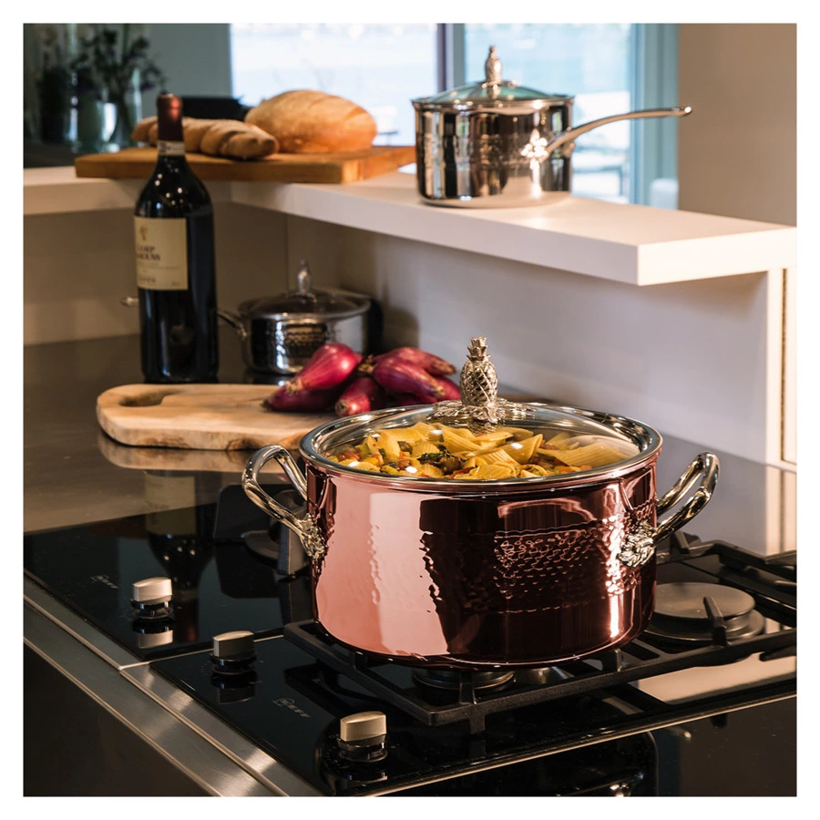 Кастрюля с крышкой Ruffoni Omegna Cupra 4 л, d20 см, медь