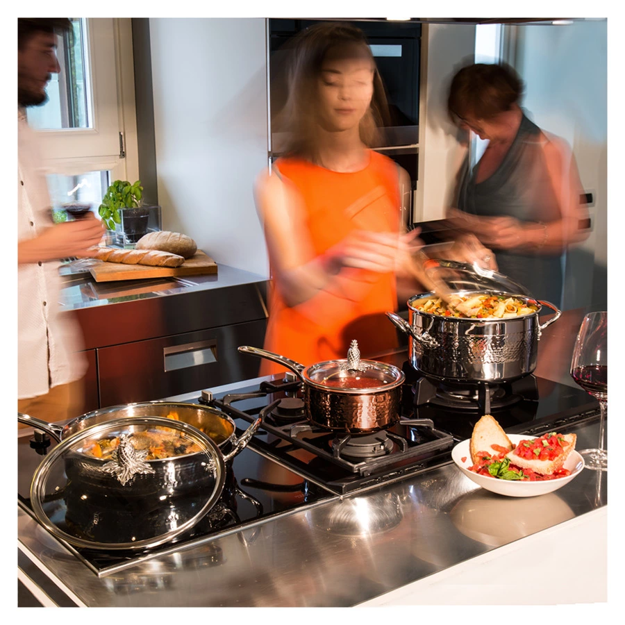 Ковш с крышкой Ruffoni Omegna Cupra 1,5 л, d16 см, медь