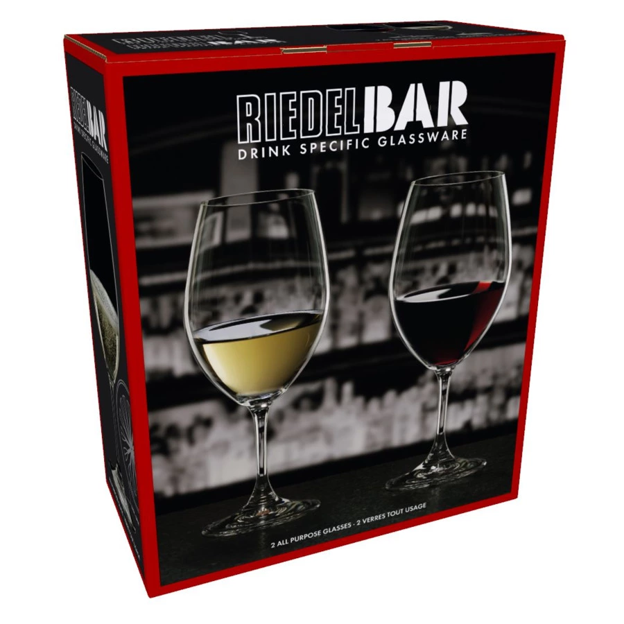 Набор бокалов для красного и белого вина Riedel All Purpose Glass Bar 350 мл, 2шт, стекло хрустально