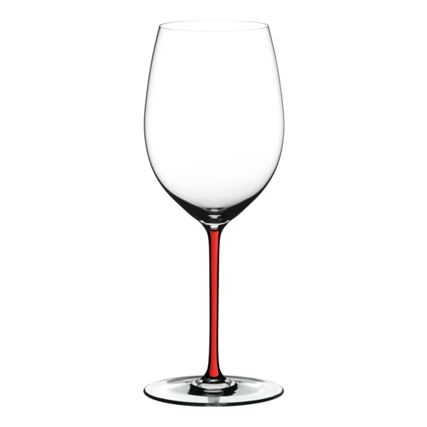 Бокал для красного вина Riedel Fatto a Mano Cabernet/Merlot 709 мл, красная ножка, ручная работа