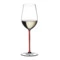 Бокал для белого вина Riedel Fatto a Mano Riesling/Zinfandel 395 мл, красная ножка, ручная работа