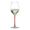 Бокал для шампанского Riedel Fatto a Mano Champagne 445 мл, красная ножка, ручная работа, хрусталь