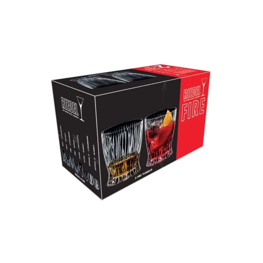 Набор стаканов для виски Riedel Tumbler Collection Fire Whisky 295 мл, 2шт, стекло хрустальное