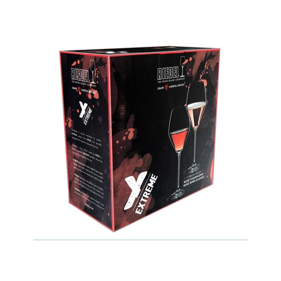 Набор бокалов для шампанского Riedel Extreme Rose/Champagne 322 мл, 2шт, стекло хрустальное