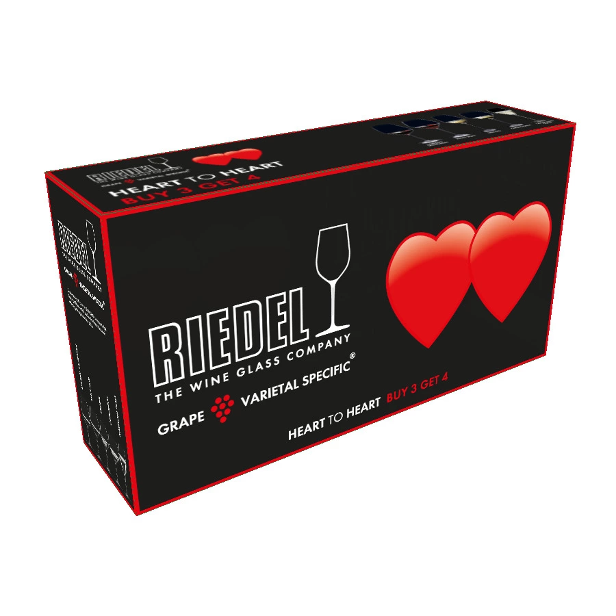 Набор бокалов для шампанского Riedel Heart To Heart Champagne 305мл, 4шт по цене 3-х, стекло хрустал