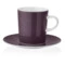 Чашка кофейная с блюдцем Mix&Match Синергия 100 мл, черная смородина, костяной фарфор