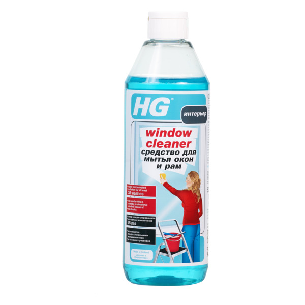 Средство для мытья окон и рам HG, 0,5л