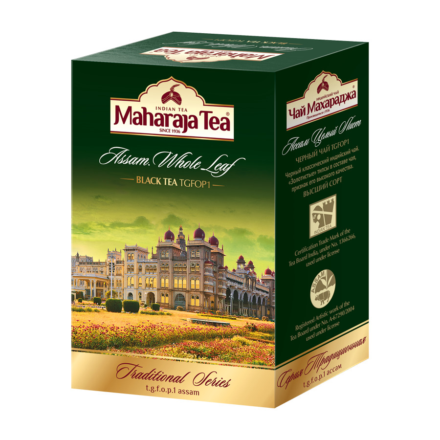 Чай чёрный листовой Maharaja Tea Целый лист 250г чай черный ассам диком махараджа 200 г