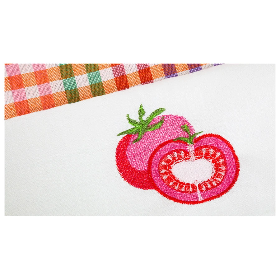 Набор кухонных полотенец Василиса Фазенда Томат, 3 шт, 50*70см, полулен