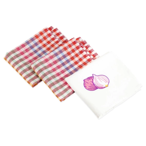 Набор кухонных полотенец Василиса Фазенда Лук, 3 шт, 50х70 см, полулен