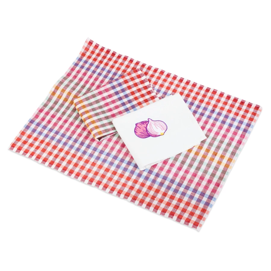 Набор кухонных полотенец Василиса Фазенда Лук, 3 шт, 50х70 см, полулен