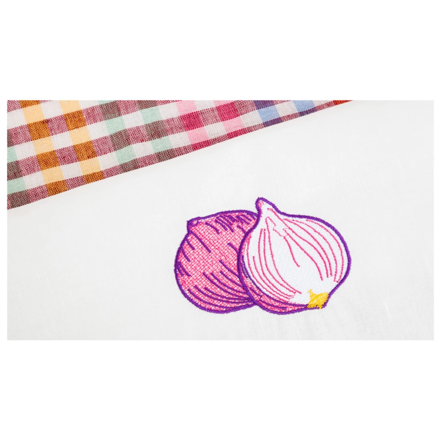 Набор кухонных полотенец Василиса Фазенда Лук, 3 шт, 50х70 см, полулен