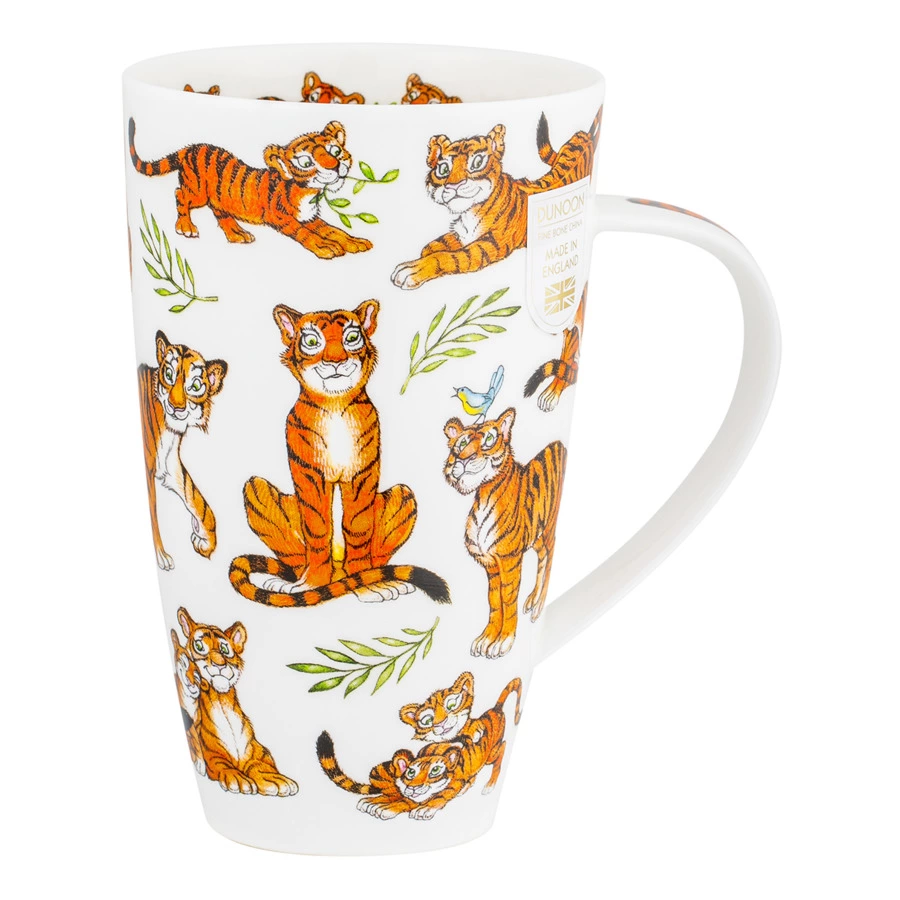 Кружка Dunoon Тигрята Хенли 600 мл, фарфор костяной