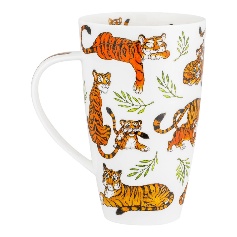 Кружка Dunoon Тигрята Хенли 600 мл, фарфор костяной