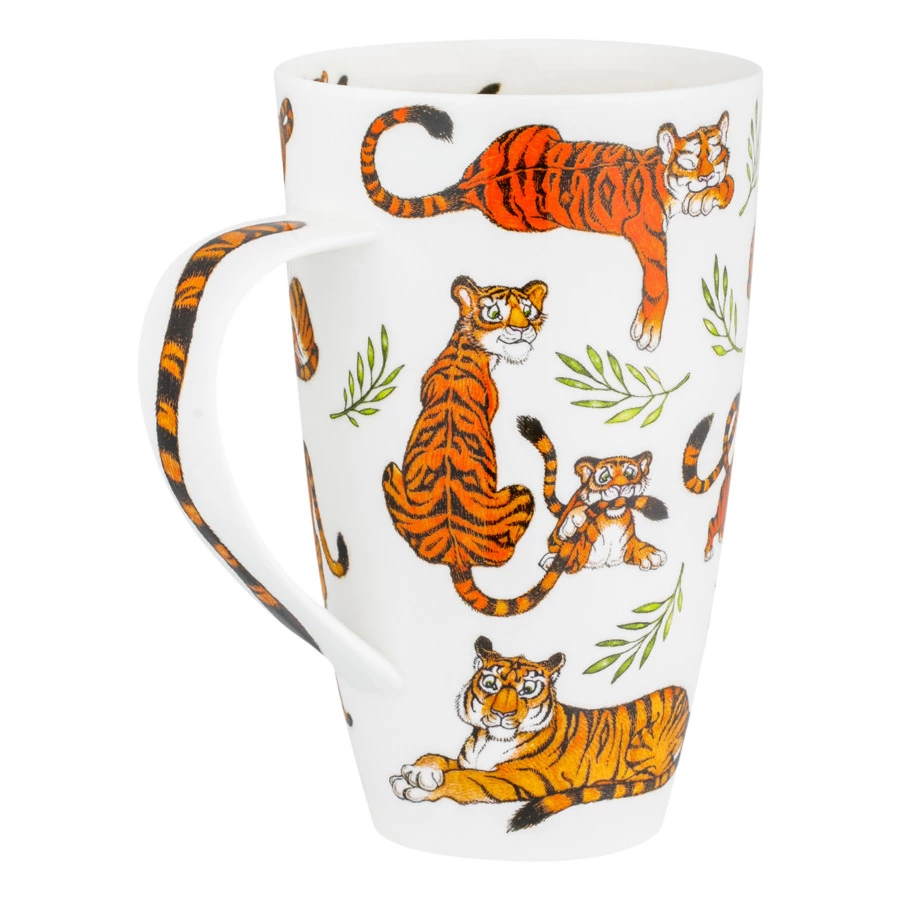 Кружка Dunoon Тигрята Хенли 600 мл, фарфор костяной