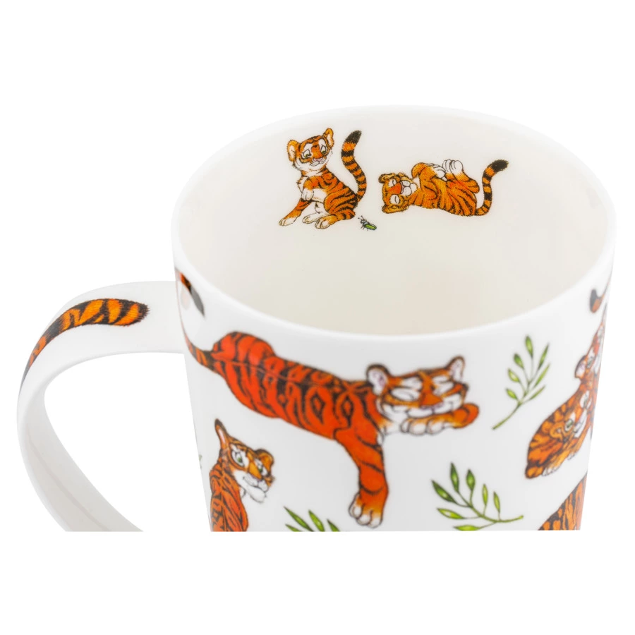Кружка Dunoon Тигрята Хенли 600 мл, фарфор костяной