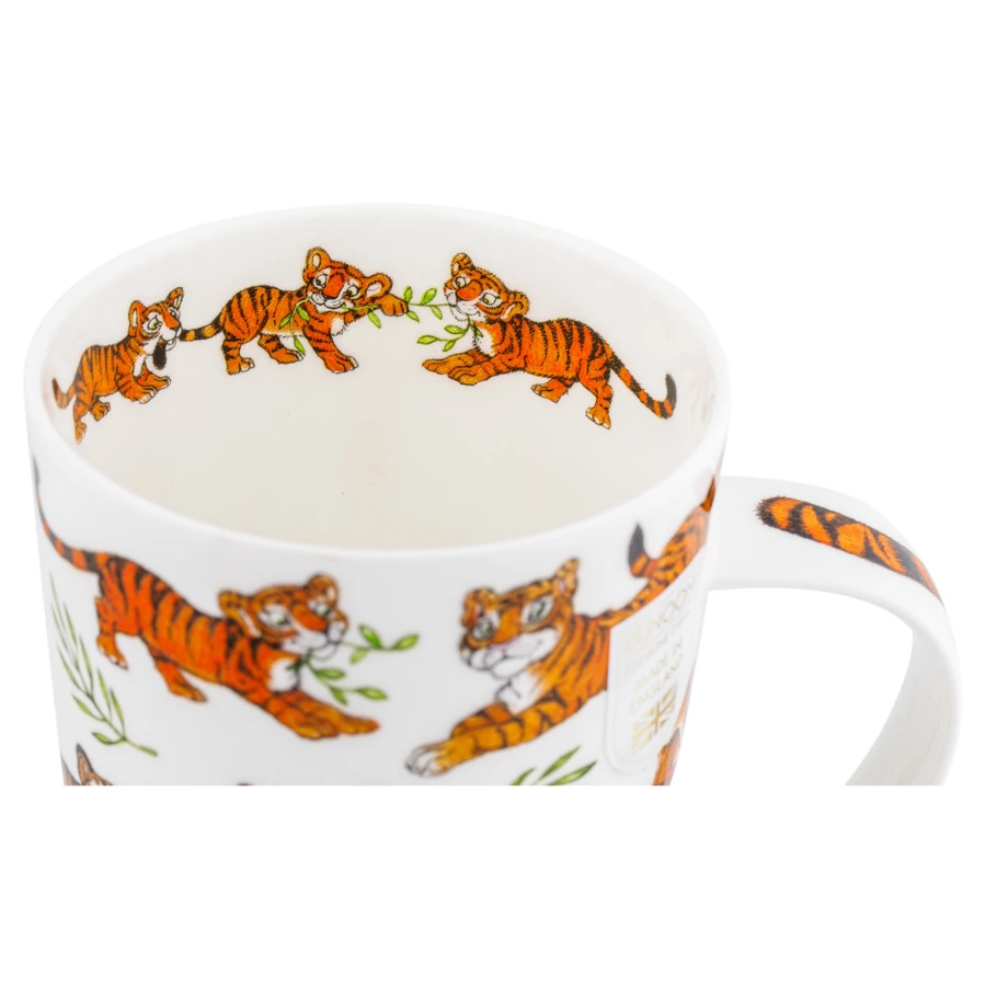 Кружка Dunoon Тигрята Хенли 600 мл, фарфор костяной