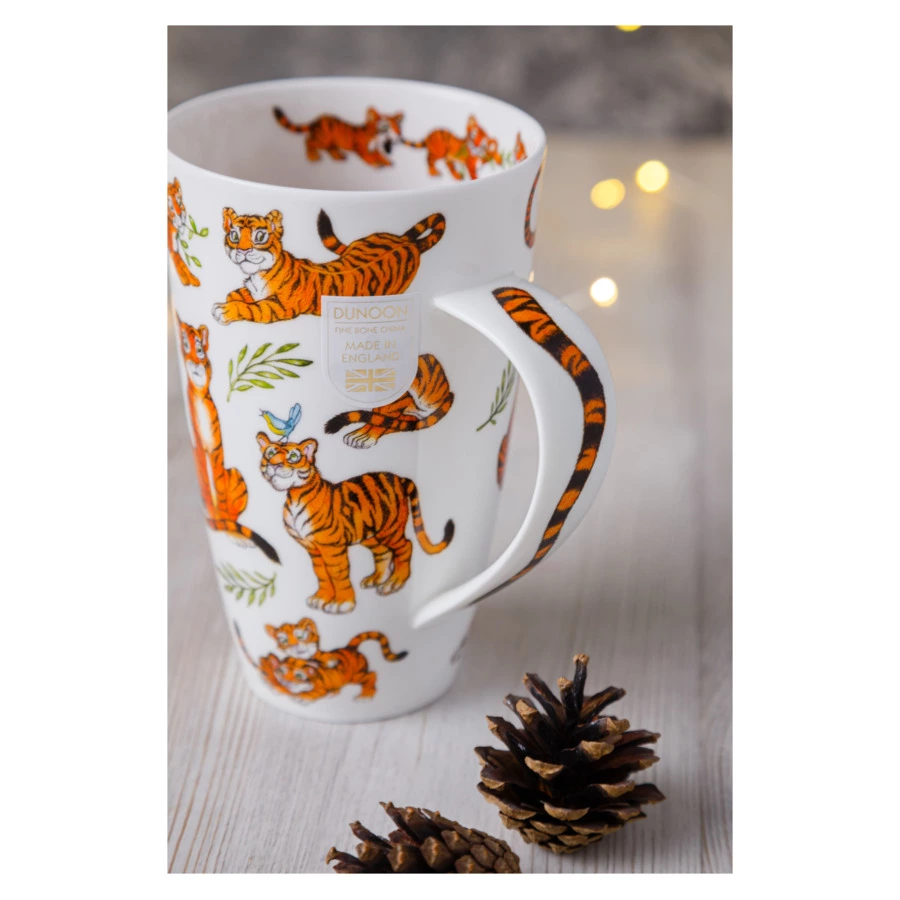 Кружка Dunoon Тигрята Хенли 600 мл, фарфор костяной