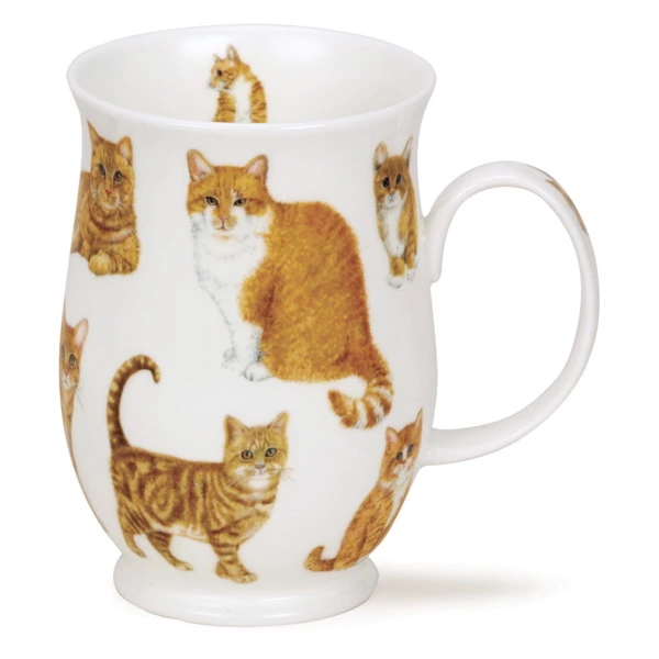 Кружка Dunoon Рыжие котики Саффолк 310 мл, фарфор костяной