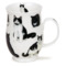 Кружка Dunoon Черно-белые котики Саффолк 310 мл, фарфор костяной
