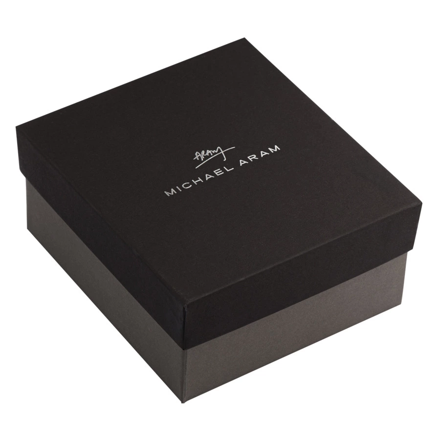 Салфетница Michael Aram Плющ и дуб 13см, сталь нержавеющая, серебристо-золотистая