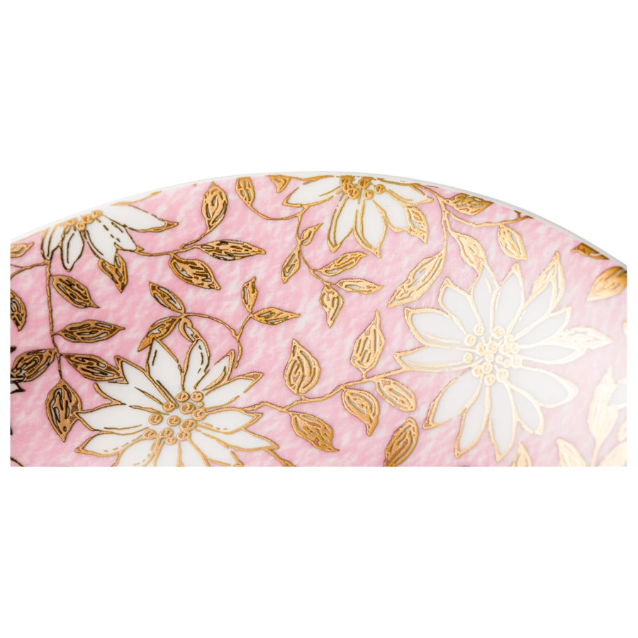 Чашка чайная с блюдцем Dunoon Нуово 250 мл, фарфор костяной, розовая