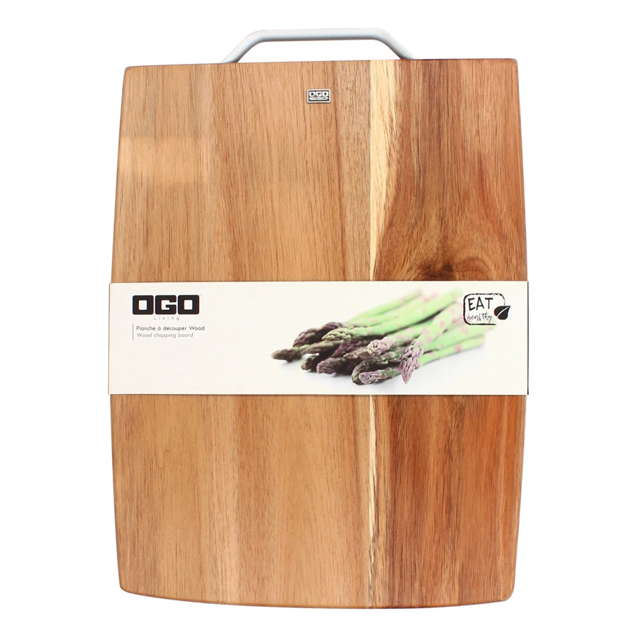 Доска разделочная OGO 39х30 см с ручкой, дерево