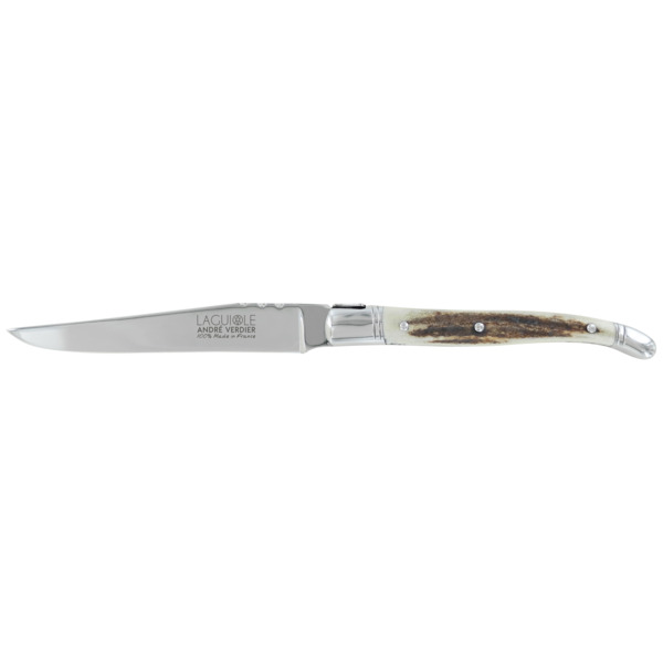 Нож для стейка ANDRE VERDIER Laguiole Prestige 23см, ручка из оленьего дерева,  ручная работа