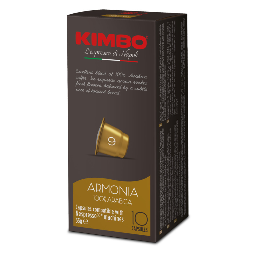 цена Кофе в капсулах Kimbo Armonia 5,7г, 10шт. Арабика 100%.