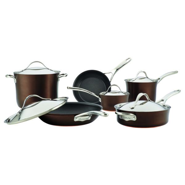 Набор кухонной посуды из 11 предметов Anolon Nouvelle Copper Luxe Sable