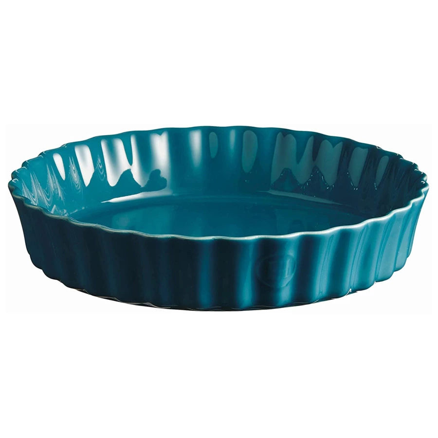 Форма для тарта Emile Henry Киш II, 2,5л, Д28x5 см, лазурь, керамика жаропрочная