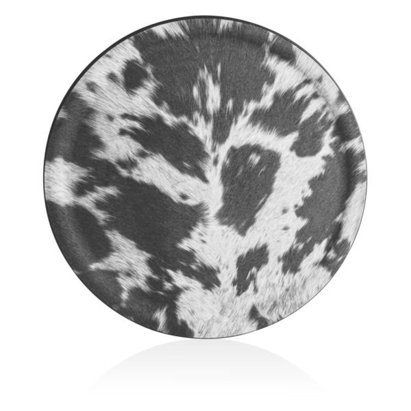 Поднос PLATEX Cow d45см, имитация шкуры коровы