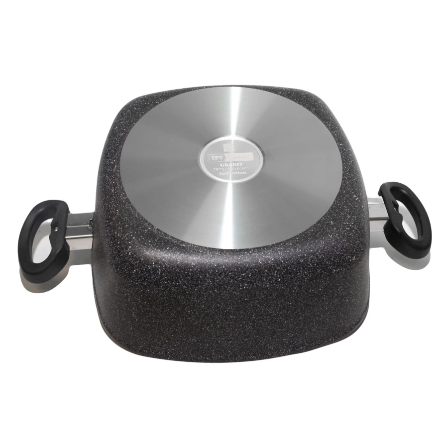 Сотейник квадратный индукционный TPT Coating "Granit" 26см h11см