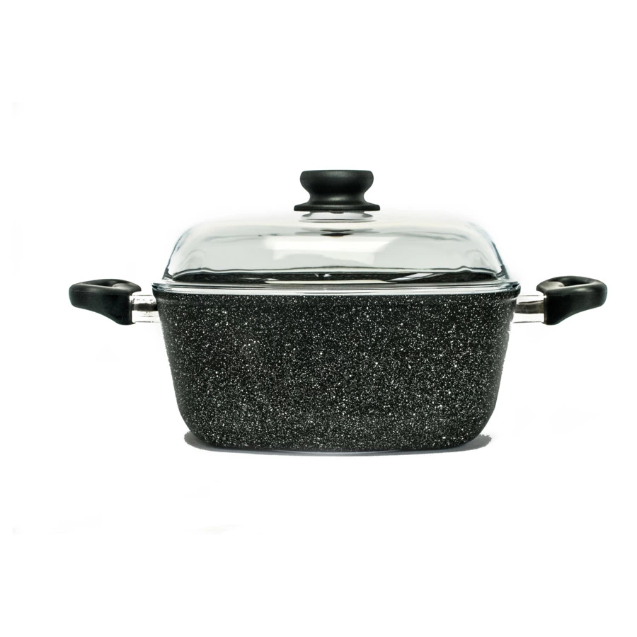 Сотейник квадратный индукционный TPT Coating "Granit" 26см h11см
