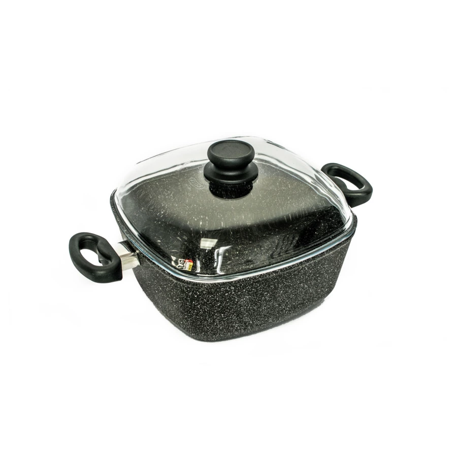 Сотейник квадратный индукционный TPT Coating "Granit" 26см h11см