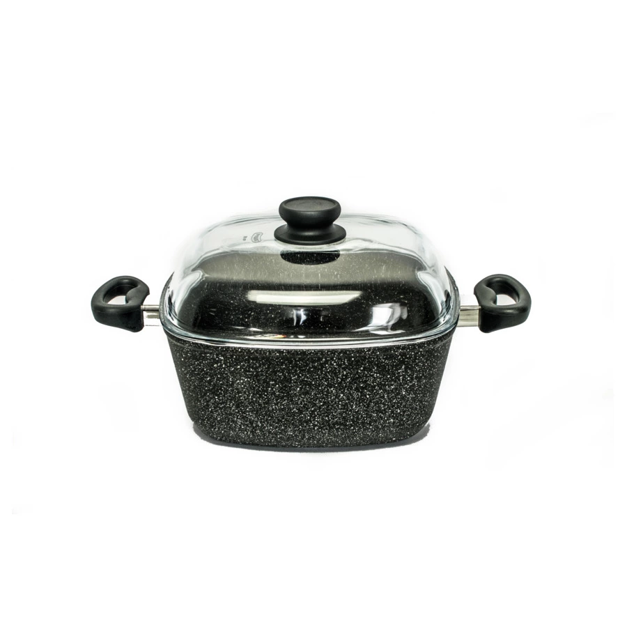 Сотейник квадратный индукционный TPT Coating "Granit" 26см h11см