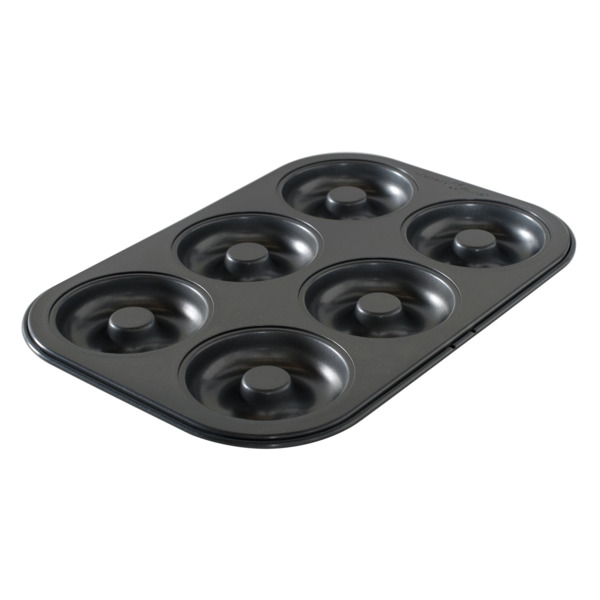 Форма для выпечки 6 пончиков Nordic Ware 31х22см, антипригарная, сталь (черная)