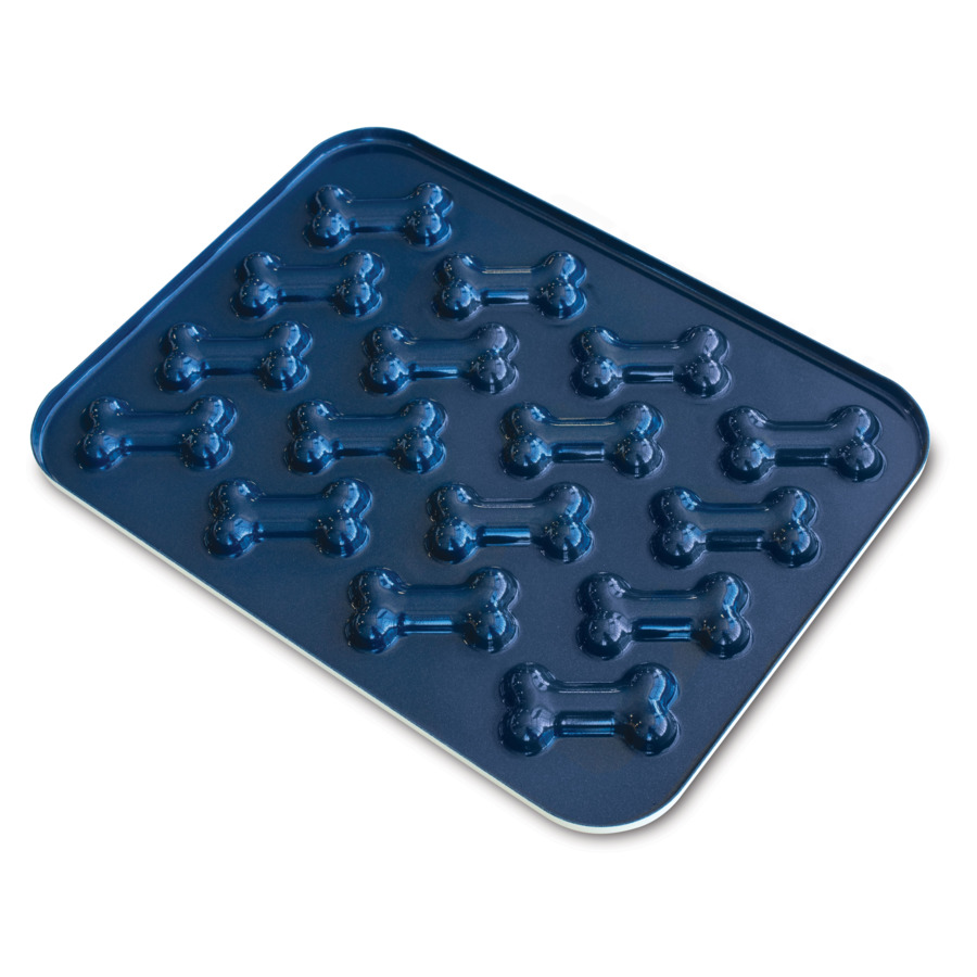 Форма для выпечки 16 кексов 3D Nordic Ware Лакомства 34х25см, (синяя) форма для выпечки квартет 3d 2 л 14х14х6 см nrd91377 nordic ware