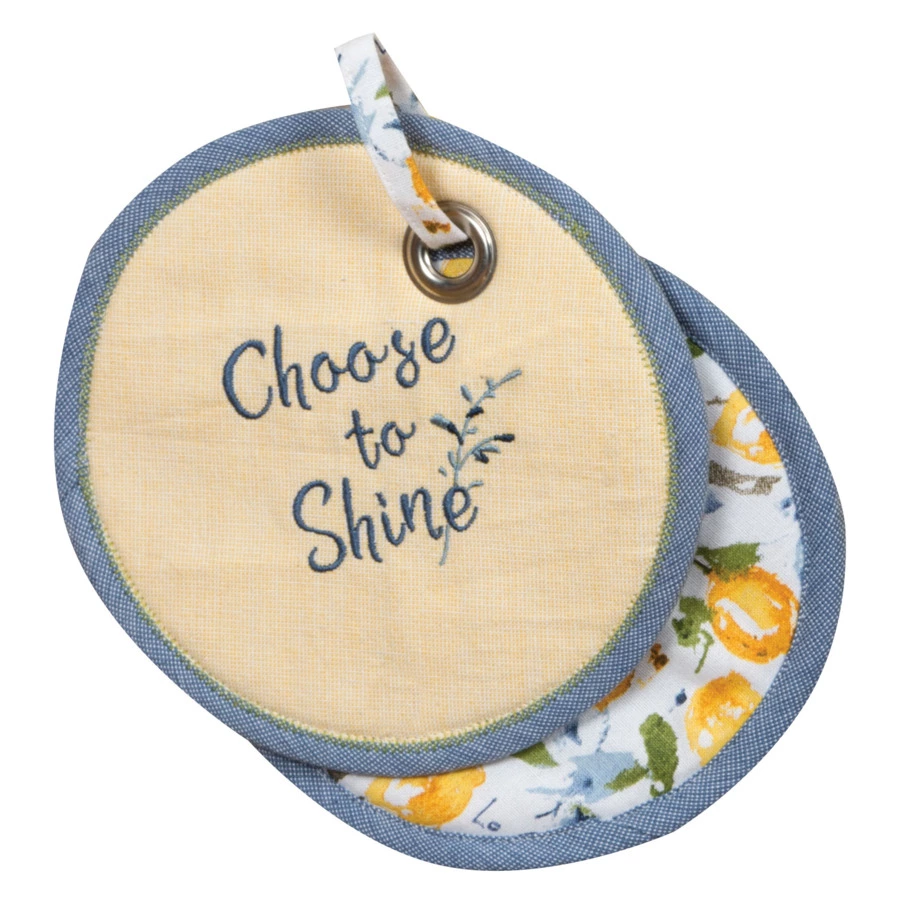 Прихватка круглая Kay Dee Designs Лимоны 20 см, хлопок