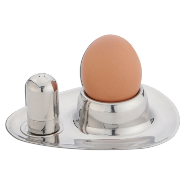 Подставка для яйца с солонкой Weis 12х10,5 см, сталь нержавеющая