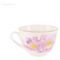 Чашка чайная с блюдцем ИФЗ Нежный пион Весенняя 250 мл, фарфор костяной, сиреневый