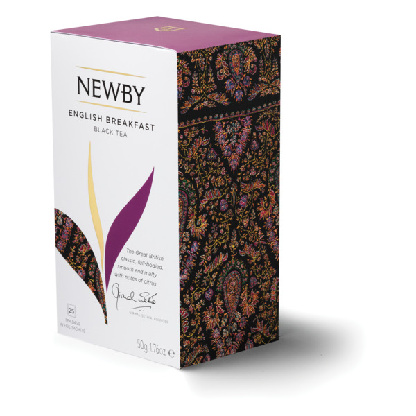Чай черный Newby English Breakfast 50 г/25 шт,  пакетированный