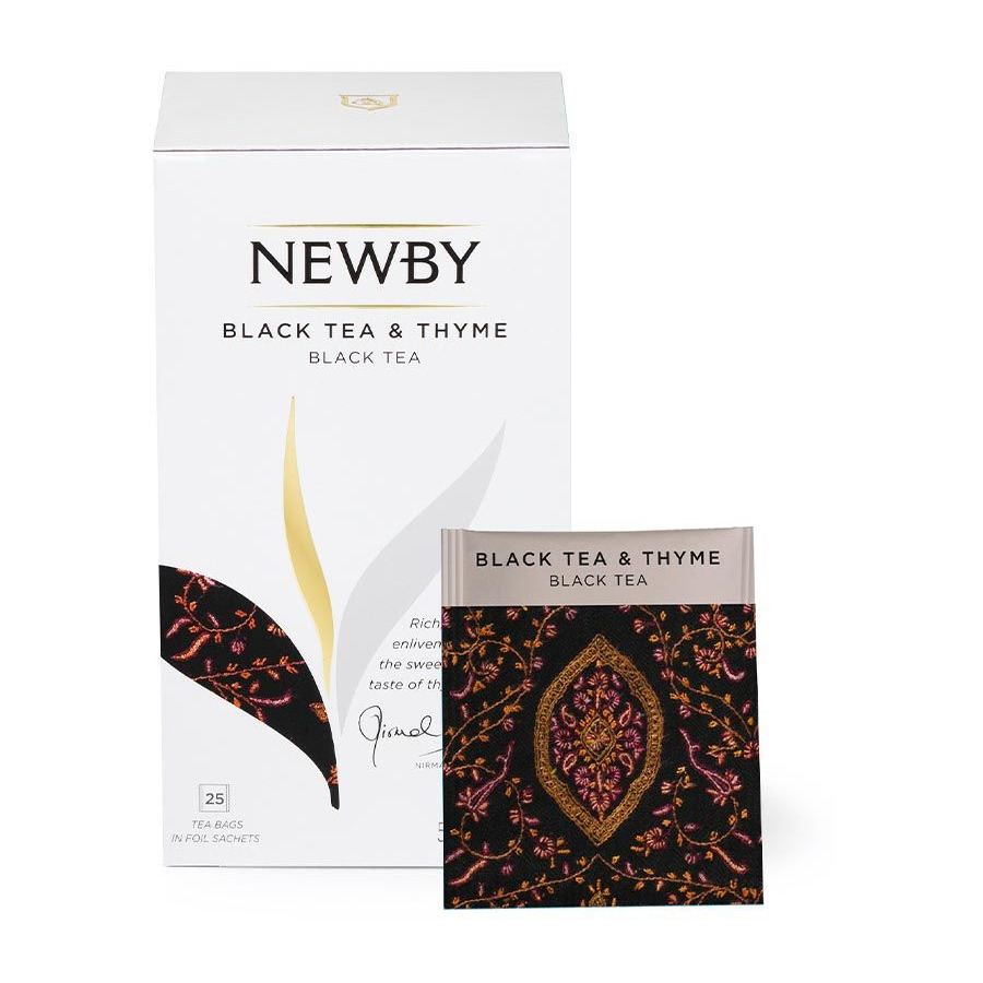 Чай черный пакетированный ароматизированный Newby BlackTea & Ginger 25 шт