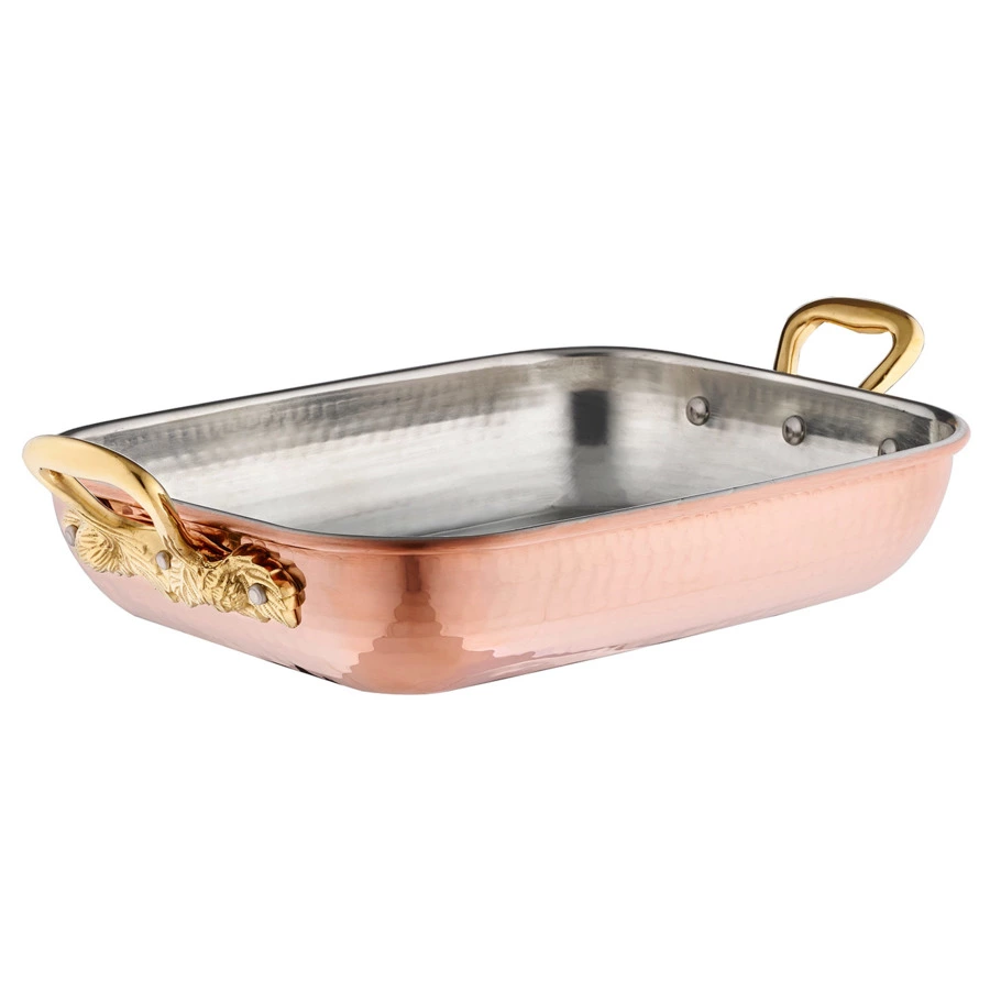 Блюдо прямоугольное с ручками Ruffoni Historia decor 32х24 см, медь, бронза