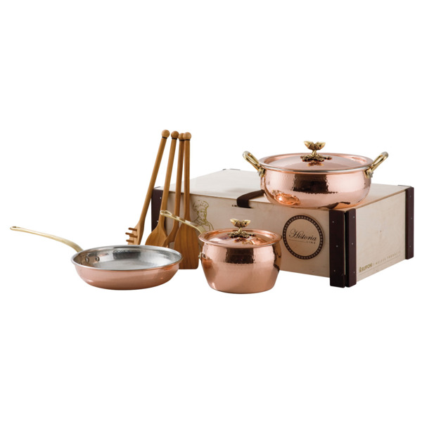 Набор кухонной посуды из 5пр Ruffoni Historia decor (медь, олово, бронза)