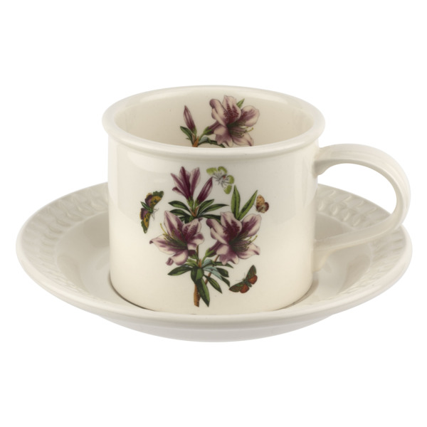 Чашка чайная с блюдцем Portmeirion Ботанический сад Рельеф Азалия 260 мл