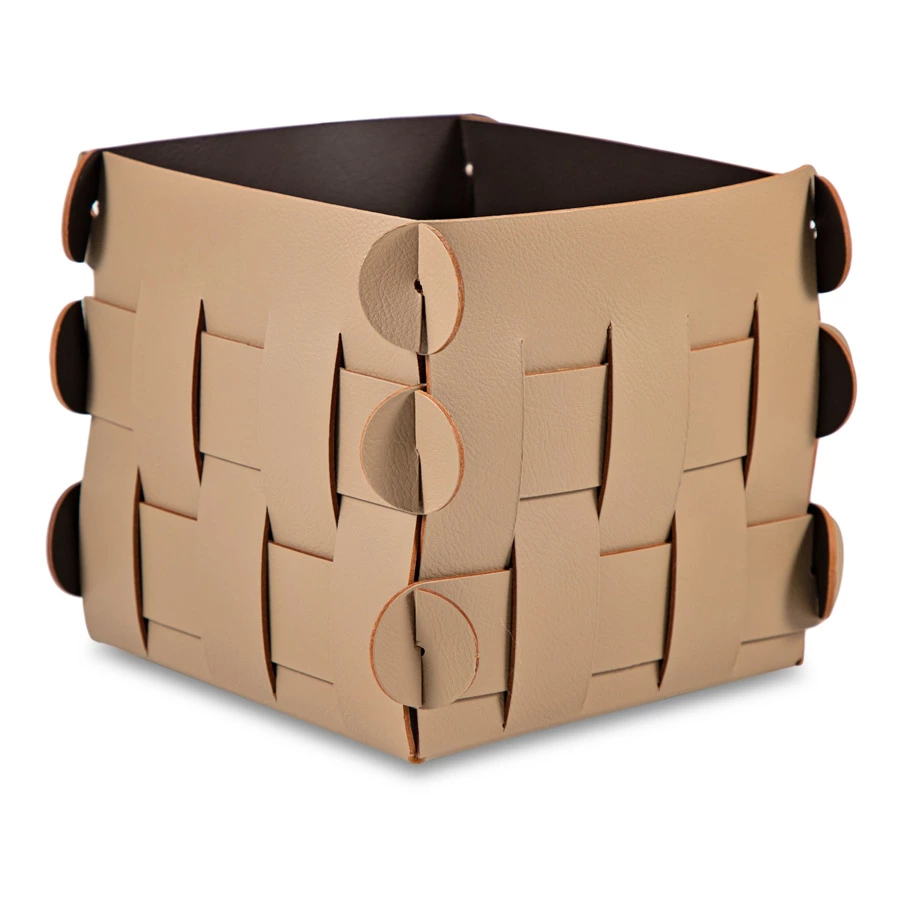 Корзинка квадратная ADJ Shlesser 13см, капучино