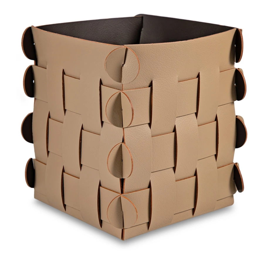 Корзинка квадратная ADJ Shlesser 13x13x17, капучино